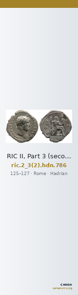 RIC II, Part 3 (second edition) Hadrian 786 — CANOA