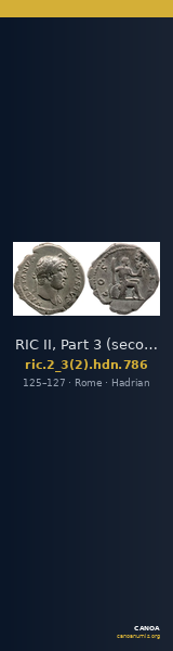 RIC II, Part 3 (second edition) Hadrian 786 — CANOA