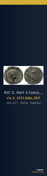 RIC II, Part 3 (second edition) Hadrian 787 — CANOA