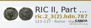 RIC II, Part 3 (second edition) Hadrian 787 — CANOA
