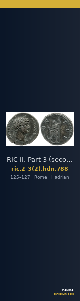 RIC II, Part 3 (second edition) Hadrian 788 — CANOA