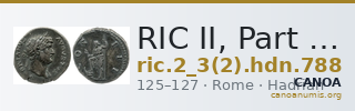 RIC II, Part 3 (second edition) Hadrian 788 — CANOA