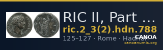 RIC II, Part 3 (second edition) Hadrian 788 — CANOA