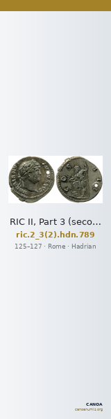 RIC II, Part 3 (second edition) Hadrian 789 — CANOA