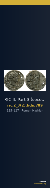 RIC II, Part 3 (second edition) Hadrian 789 — CANOA