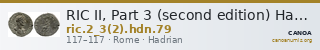 RIC II, Part 3 (second edition) Hadrian 79 — CANOA