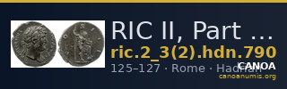 RIC II, Part 3 (second edition) Hadrian 790 — CANOA