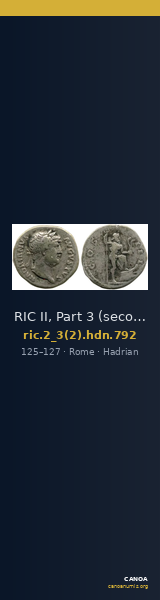 RIC II, Part 3 (second edition) Hadrian 792 — CANOA