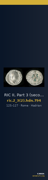 RIC II, Part 3 (second edition) Hadrian 794 — CANOA