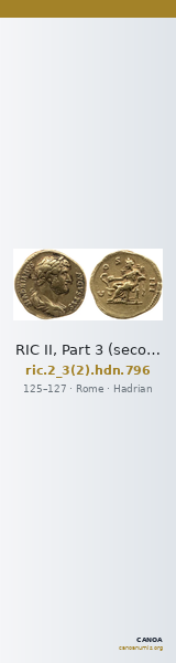 RIC II, Part 3 (second edition) Hadrian 796 — CANOA