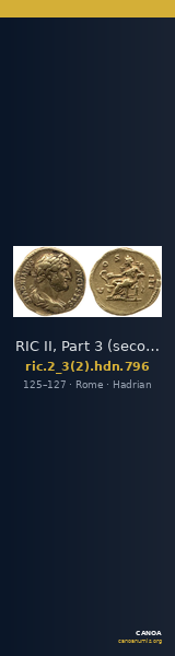 RIC II, Part 3 (second edition) Hadrian 796 — CANOA
