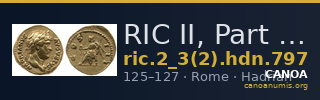 RIC II, Part 3 (second edition) Hadrian 797 — CANOA