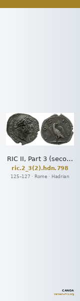 RIC II, Part 3 (second edition) Hadrian 798 — CANOA
