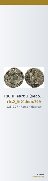 RIC II, Part 3 (second edition) Hadrian 799 — CANOA