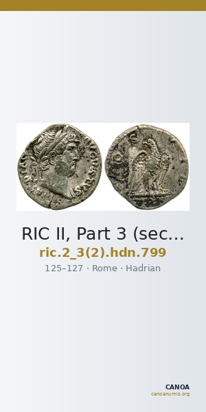 RIC II, Part 3 (second edition) Hadrian 799 — CANOA