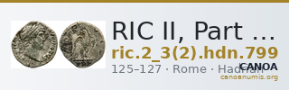 RIC II, Part 3 (second edition) Hadrian 799 — CANOA