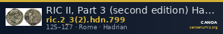 RIC II, Part 3 (second edition) Hadrian 799 — CANOA