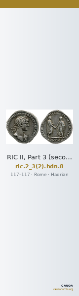 RIC II, Part 3 (second edition) Hadrian 8 — CANOA