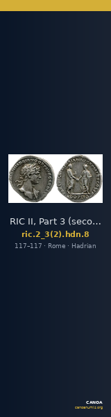 RIC II, Part 3 (second edition) Hadrian 8 — CANOA