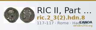 RIC II, Part 3 (second edition) Hadrian 8 — CANOA