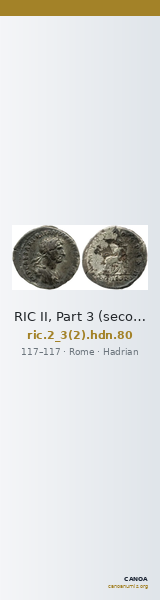 RIC II, Part 3 (second edition) Hadrian 80 — CANOA