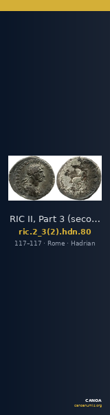 RIC II, Part 3 (second edition) Hadrian 80 — CANOA