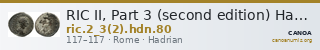 RIC II, Part 3 (second edition) Hadrian 80 — CANOA