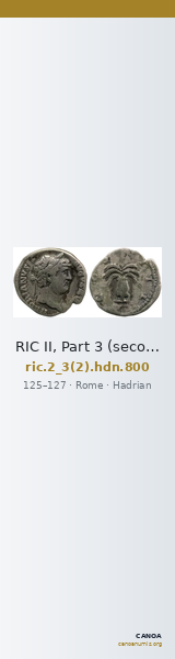 RIC II, Part 3 (second edition) Hadrian 800 — CANOA