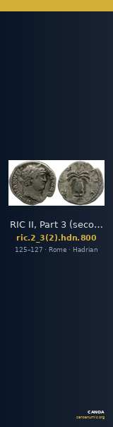 RIC II, Part 3 (second edition) Hadrian 800 — CANOA