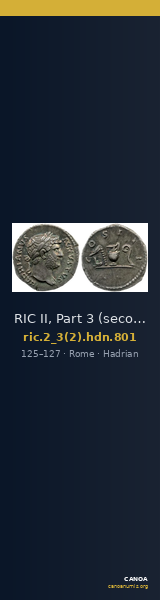 RIC II, Part 3 (second edition) Hadrian 801 — CANOA
