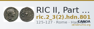 RIC II, Part 3 (second edition) Hadrian 801 — CANOA