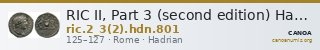 RIC II, Part 3 (second edition) Hadrian 801 — CANOA