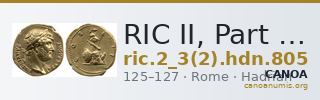 RIC II, Part 3 (second edition) Hadrian 805 — CANOA
