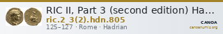 RIC II, Part 3 (second edition) Hadrian 805 — CANOA