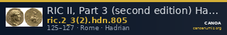 RIC II, Part 3 (second edition) Hadrian 805 — CANOA