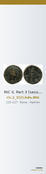 RIC II, Part 3 (second edition) Hadrian 806 — CANOA