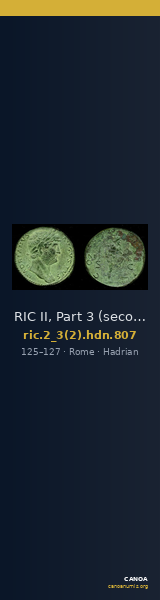 RIC II, Part 3 (second edition) Hadrian 807 — CANOA