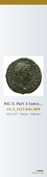 RIC II, Part 3 (second edition) Hadrian 808 — CANOA