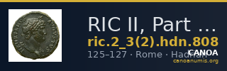 RIC II, Part 3 (second edition) Hadrian 808 — CANOA