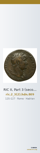 RIC II, Part 3 (second edition) Hadrian 809 — CANOA
