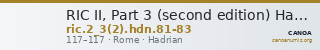 RIC II, Part 3 (second edition) Hadrian 81-83 — CANOA