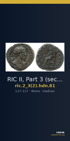 RIC II, Part 3 (second edition) Hadrian 81 — CANOA