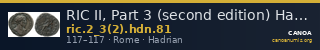 RIC II, Part 3 (second edition) Hadrian 81 — CANOA