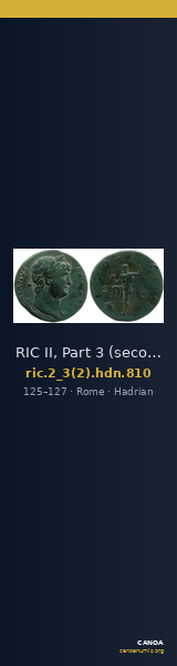 RIC II, Part 3 (second edition) Hadrian 810 — CANOA