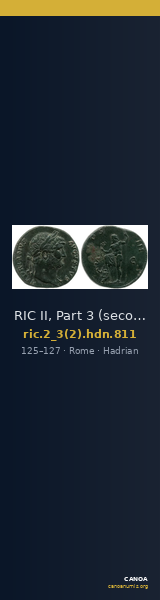 RIC II, Part 3 (second edition) Hadrian 811 — CANOA