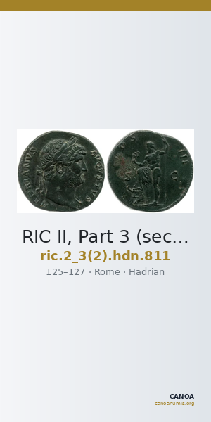 RIC II, Part 3 (second edition) Hadrian 811 — CANOA