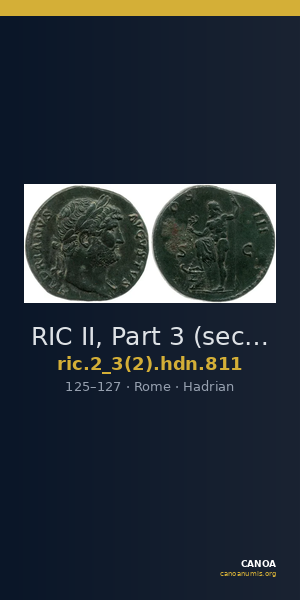 RIC II, Part 3 (second edition) Hadrian 811 — CANOA