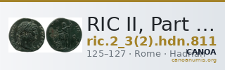 RIC II, Part 3 (second edition) Hadrian 811 — CANOA