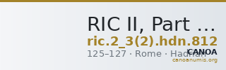 RIC II, Part 3 (second edition) Hadrian 812 — CANOA