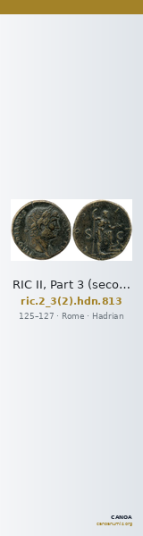RIC II, Part 3 (second edition) Hadrian 813 — CANOA